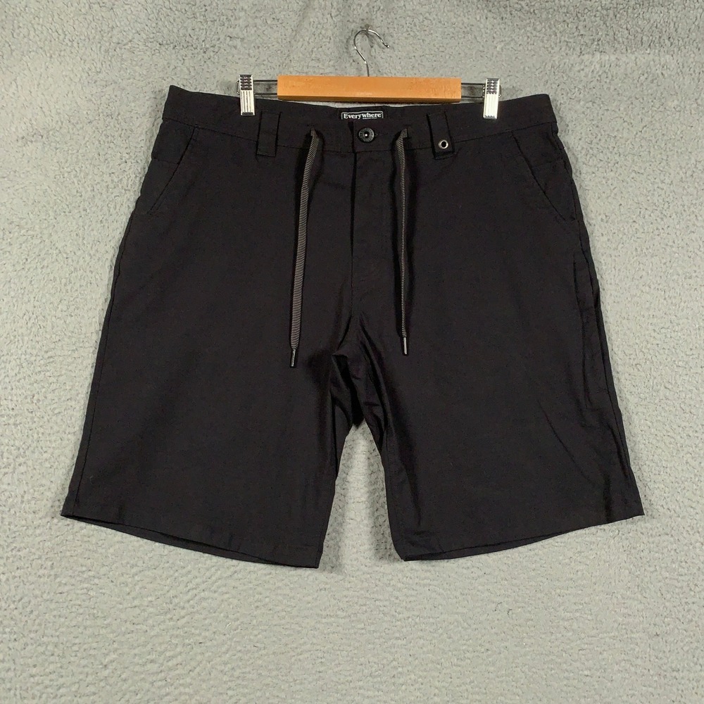686 Everywhere Hybrid Shorts Mens 36 Black Hiking Technical Stretch Outdoor 10"